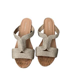 41 Hawthorn Cork Wedge Sandals Sz 9